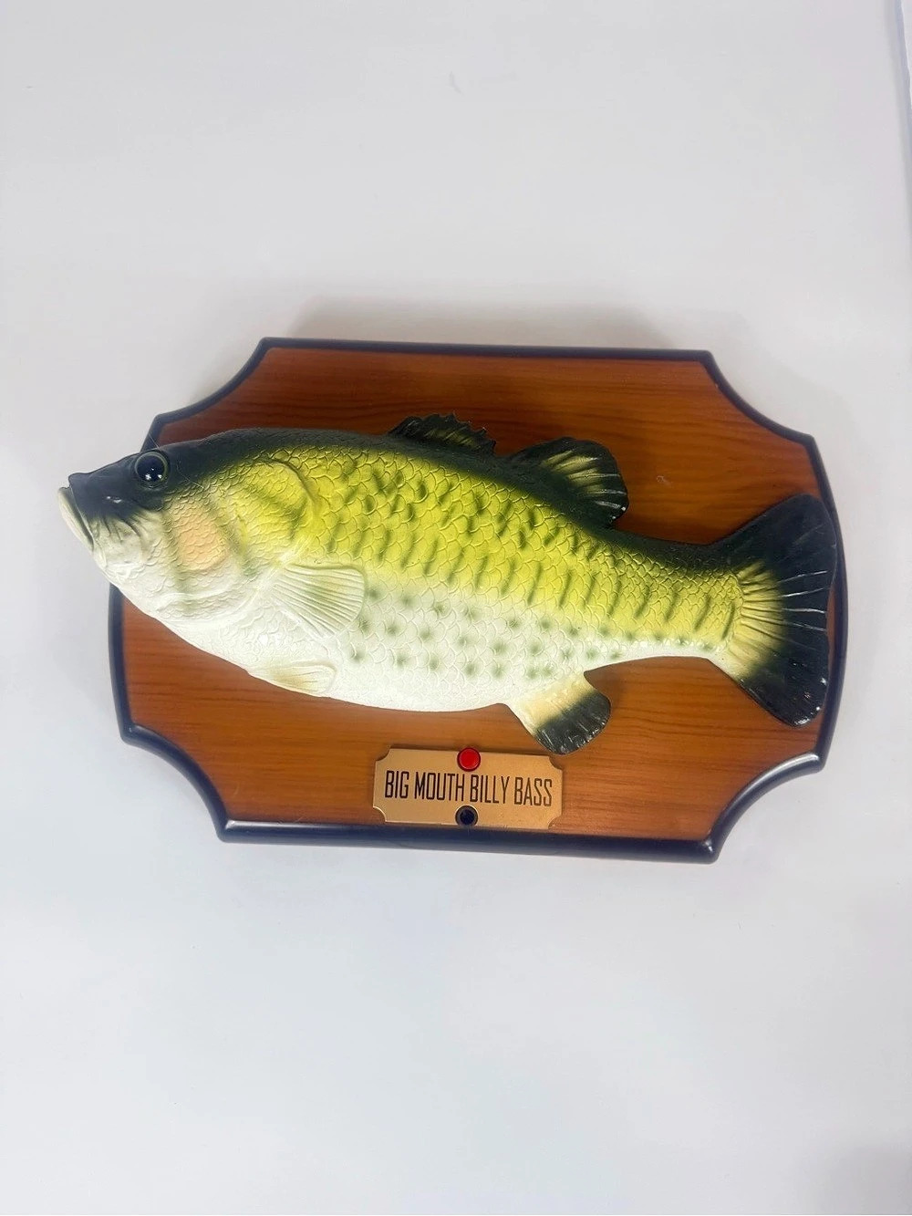 VTG 1999 Gemmy Big Mouth Billy Bass Animated Fish Wall Decor Green & Brown